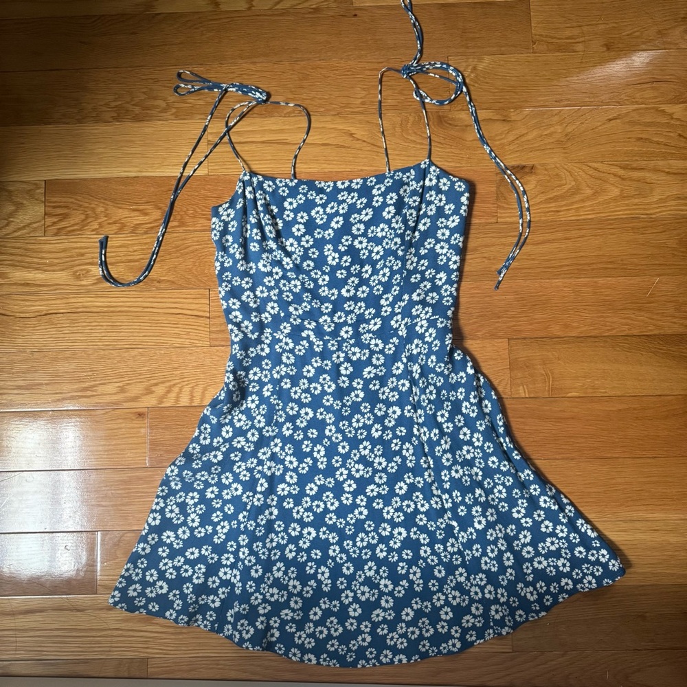 Reformation Presley Blue Dress Size 4